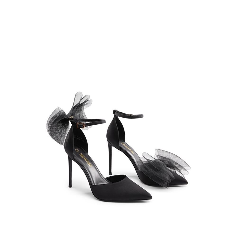 Black Heels with Statement Bow